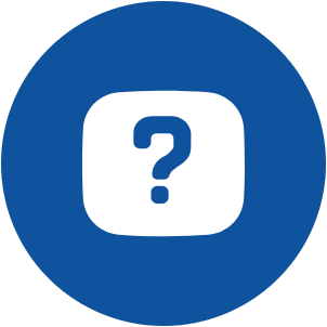 signo de interrogación azul